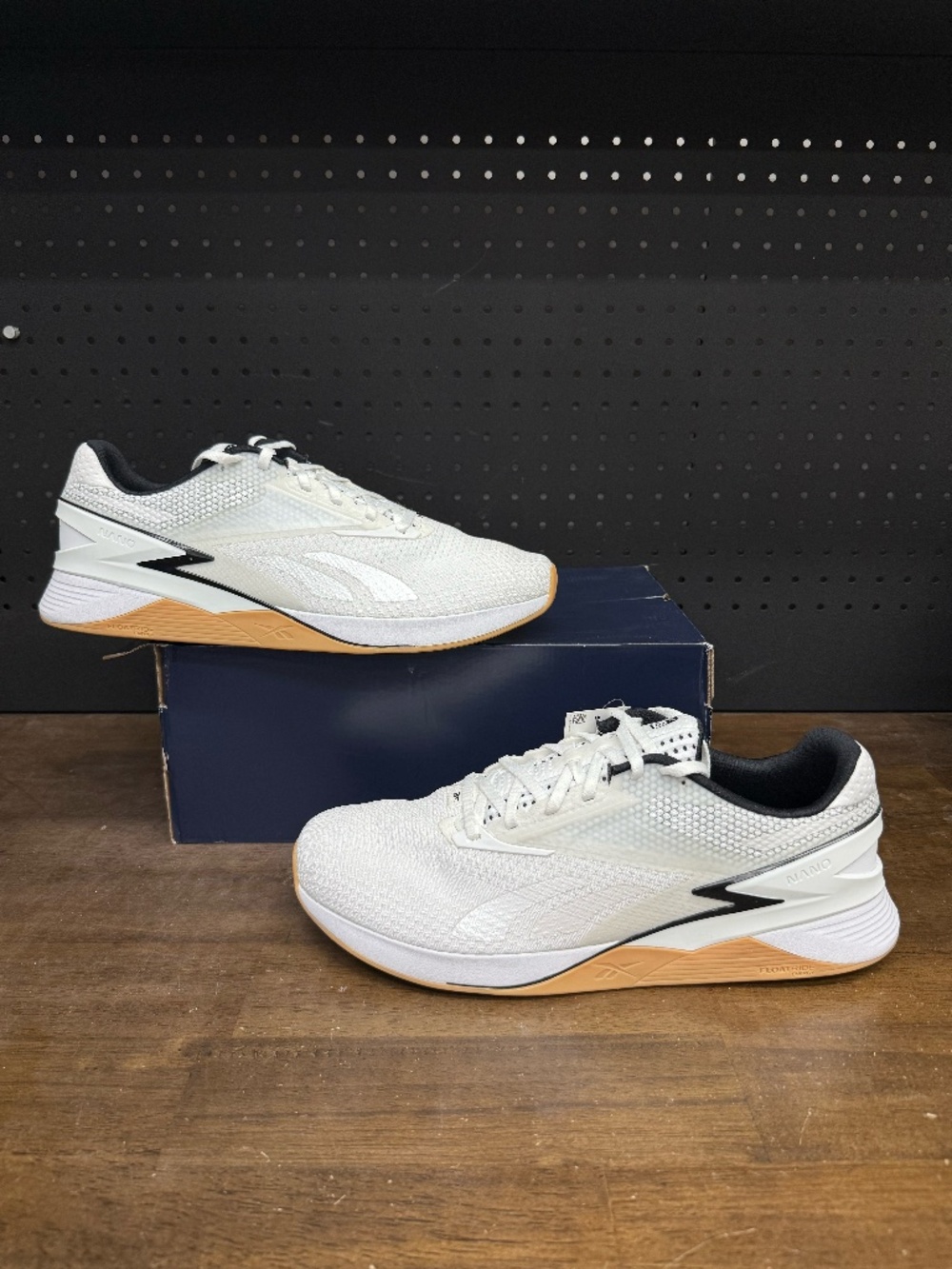 New W/ Box! Men's Reebok Nano X3 White Black Tan Gum Training Sneakers Size 14